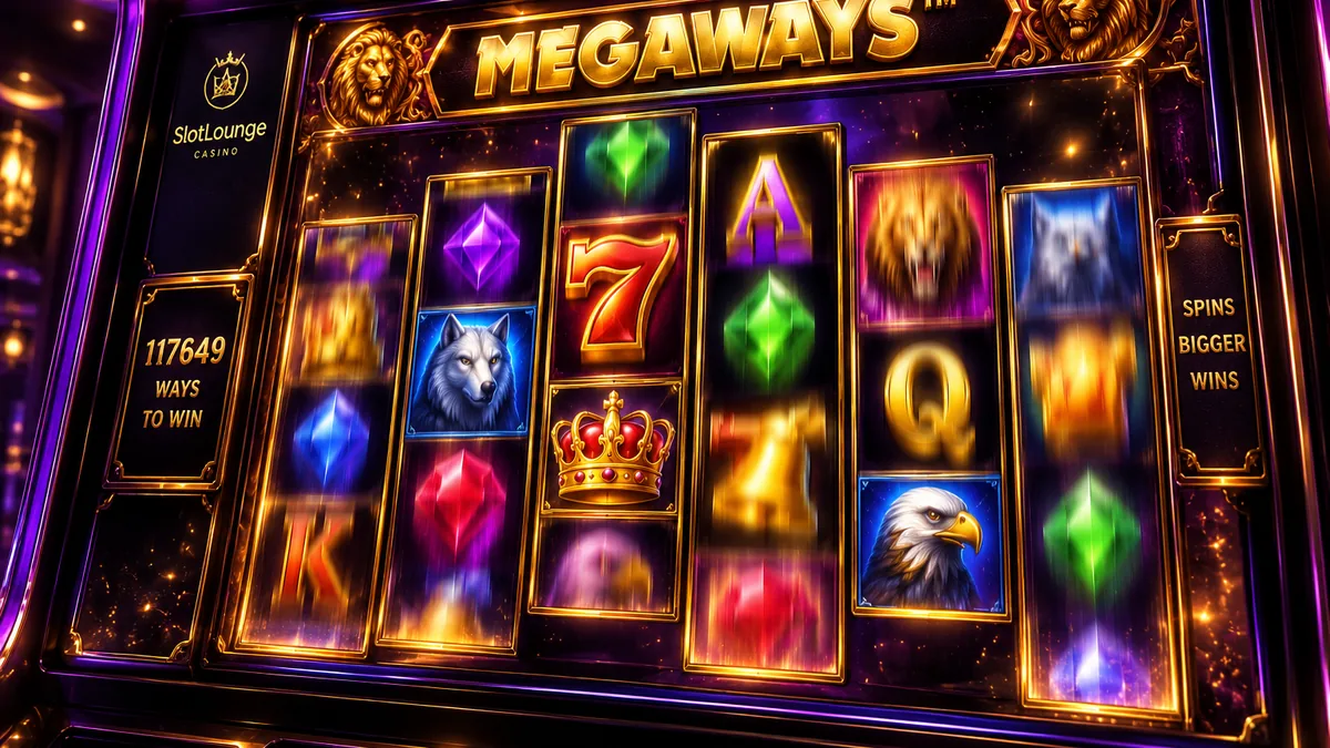 Close view of a Megaways pokie reel set with cascading symbols and a rising win multiplier counter in AU dollars